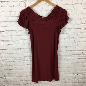 Banana Republic Maroon Shift Dress Sz S